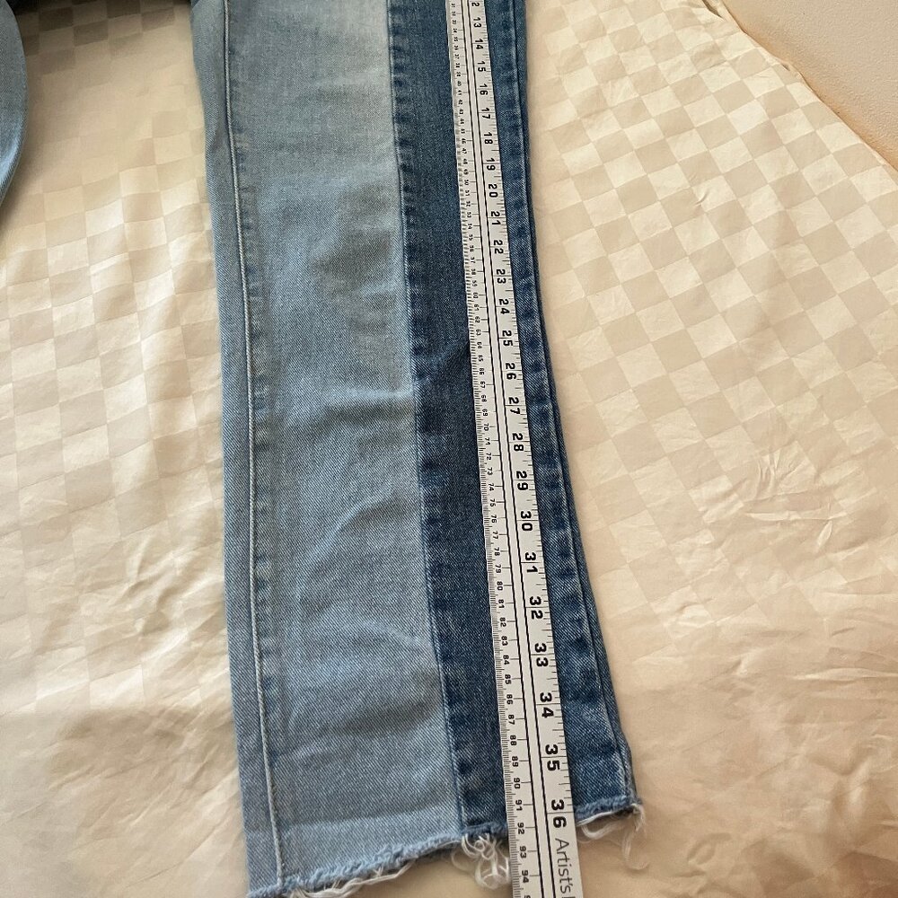 PACSUN Los Angeles High rise straight Blue 2 tones Jeans Size 25 - Picture 12 of 12